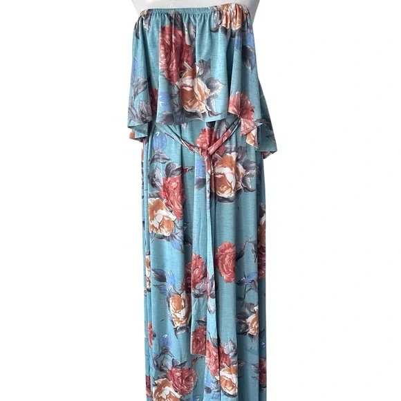 PinkBlush Floral Off the Shoulder Maternity Maxi Dress Size Medium - Picture 7 of 10